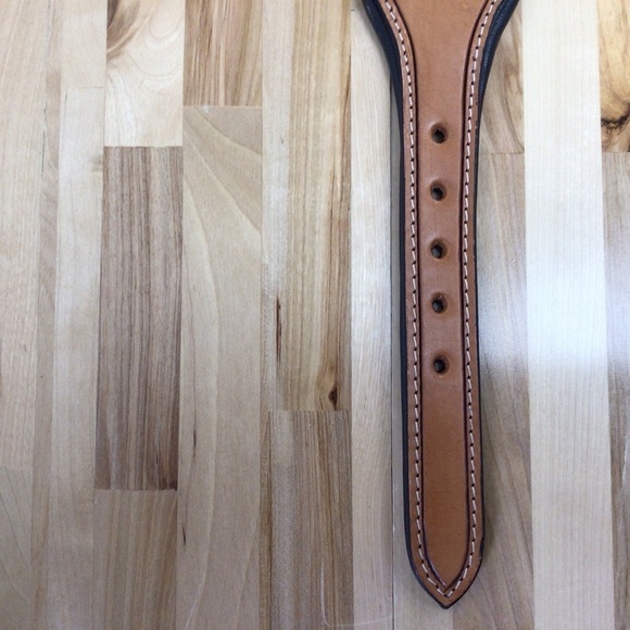 Mad Cow genuine leather western dog collar handmade brown turquoise pink studded - Picture 11 of 16